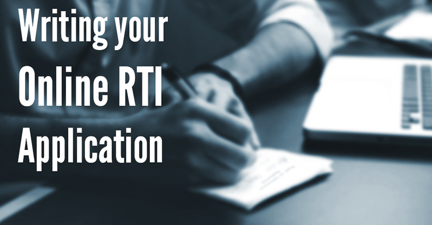 Writing your Online RTI Application