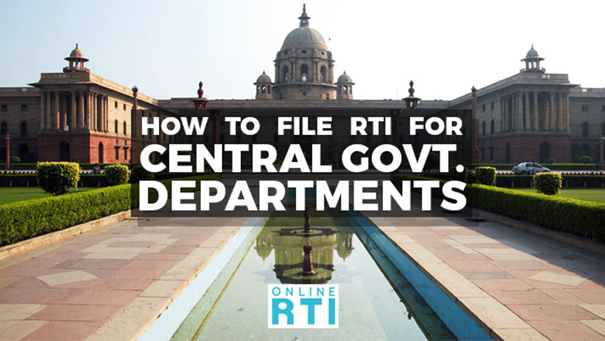 RTI Application for Central Government